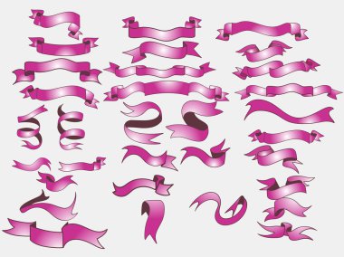 Set of ribbons clipart