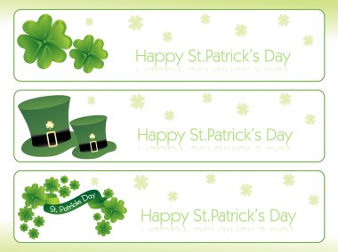 St. parick's day banner 17 march clipart