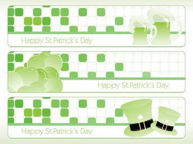 St. patrick's theme banner 17 march clipart