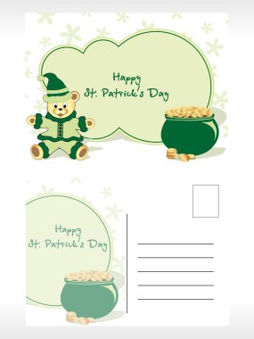 karikatür ile St. patric kartpostal