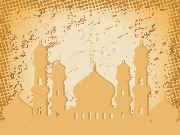 Texture background with mosque — Stock Vector