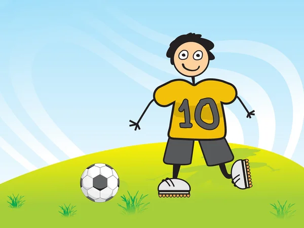 Player 10 περνώντας ποδόσφαιρο — Διανυσματικό Αρχείο