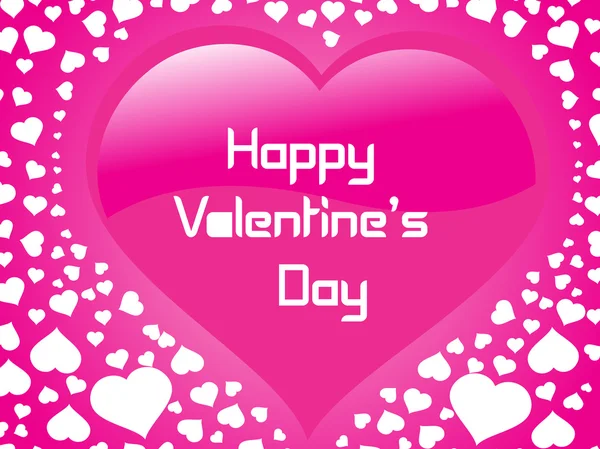 Pink valentines schijnt hart — Stockvector