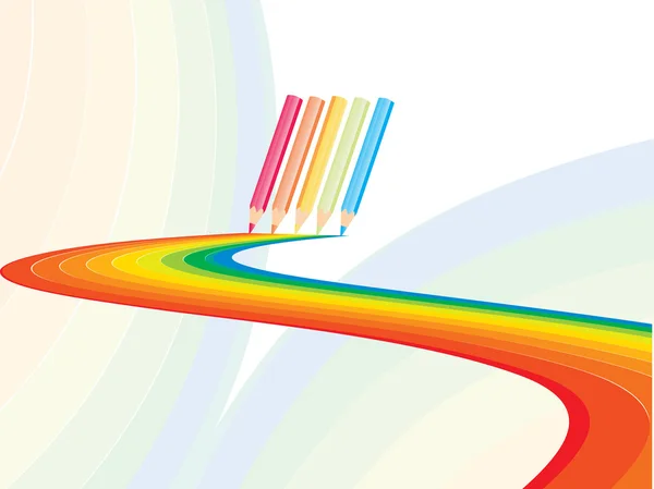 Kalem tasarım farklı renkte bir dalga — Stok Vektör