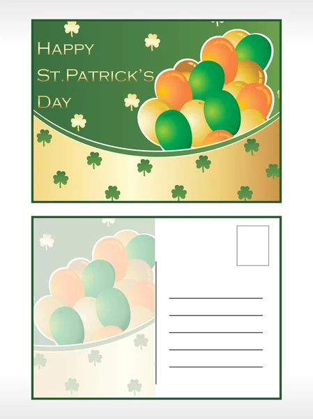 St. Patrick's Day vykort — Stock vektor
