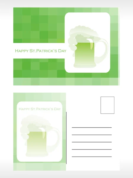 Carte postale de la journée Patrick — Image vectorielle