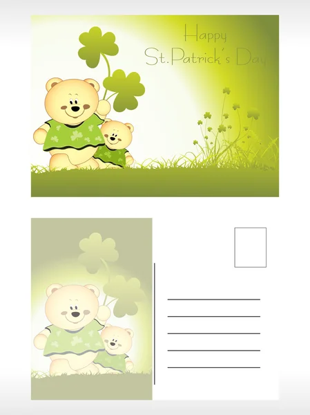 Carte postale de la Saint-Patrick — Image vectorielle