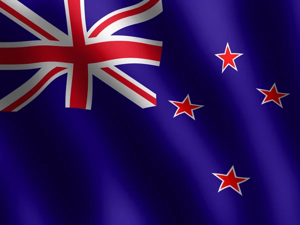 Brillante Bandera de Nueva Zelanda —  Fotos de Stock