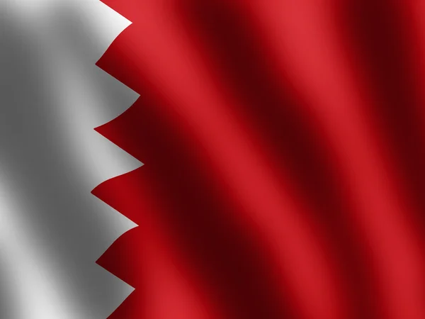 Patriotiska blanka Bahrains flagga — Stockfoto