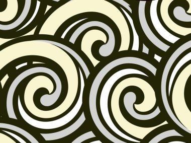 Black spirals pattern illustration clipart