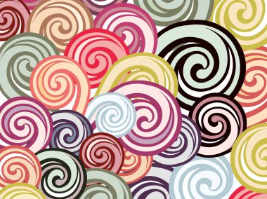 Colorful spiral wallapaper clipart