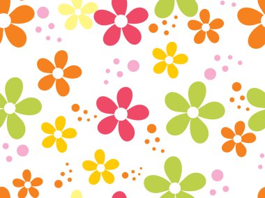 Background with colorful blossoms clipart