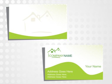 Real state business card clipart