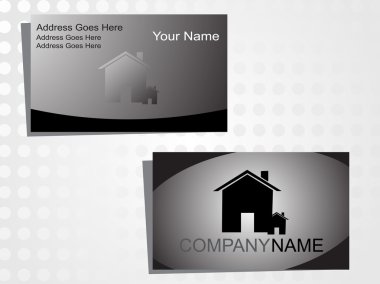 Real state business card with logo_1 clipart