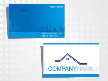 Real state business card with logo_4 clipart