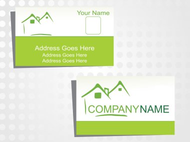 Real state business card clipart