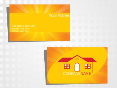 Real state business card clipart