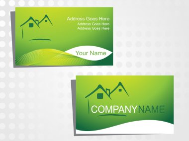 Real state business card clipart