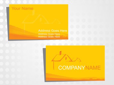 Real state business card clipart