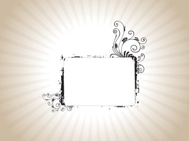 Grunge squire frame in gray clipart