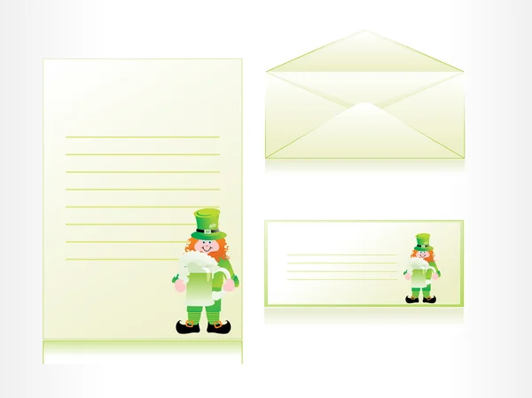 Patrick's postalcard, letterhead, — Stock Vector