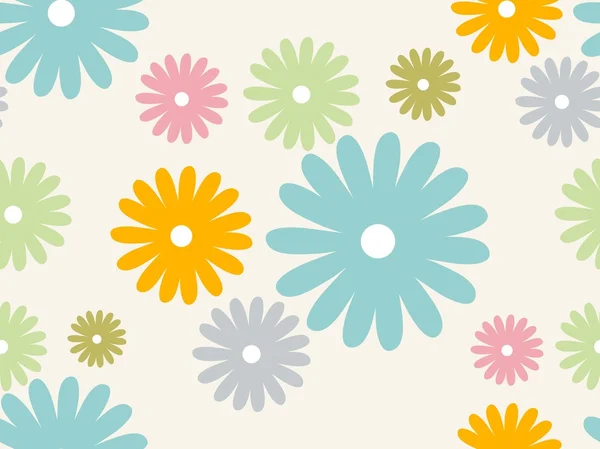 与多彩的花朵背景 — 图库矢量图片