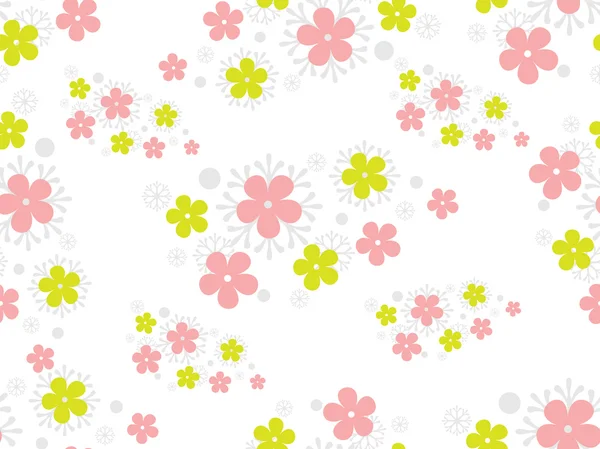 Hintergrund mit bunten Blüten — Stockvektor