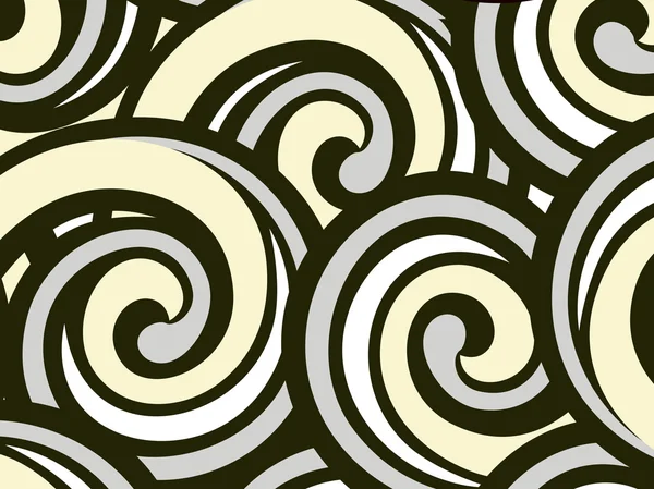 Siyah spiraller desen çizimi — Stok Vektör