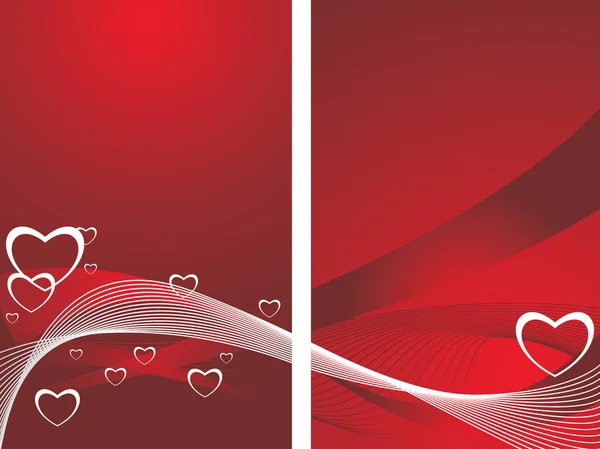 Thème d'amour motif, en rouge — Image vectorielle