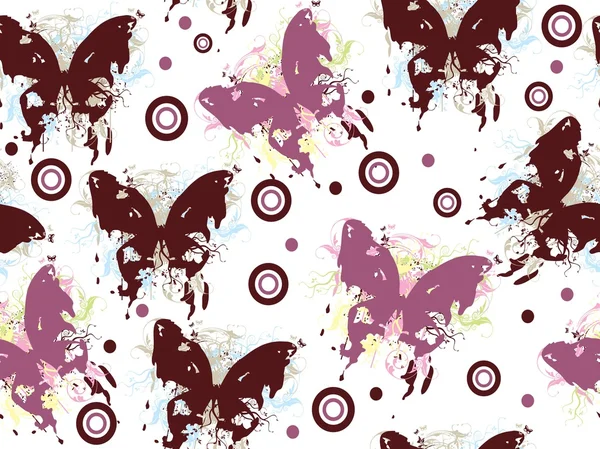Grungy butterfly with background — Stock Vector