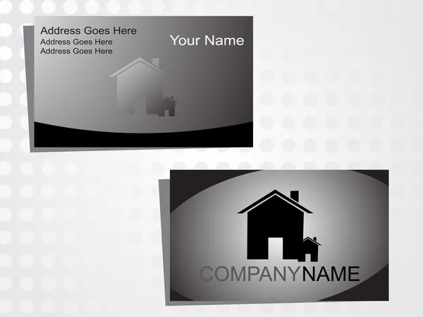 Cartão comercial imobiliário com logo _ 1 — Vetor de Stock