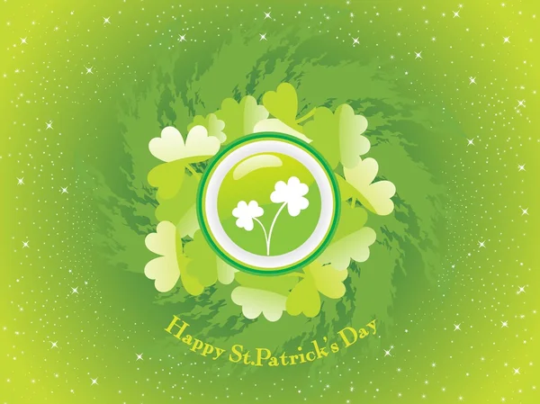 Twinkle star background with shamrock — Stock Vector