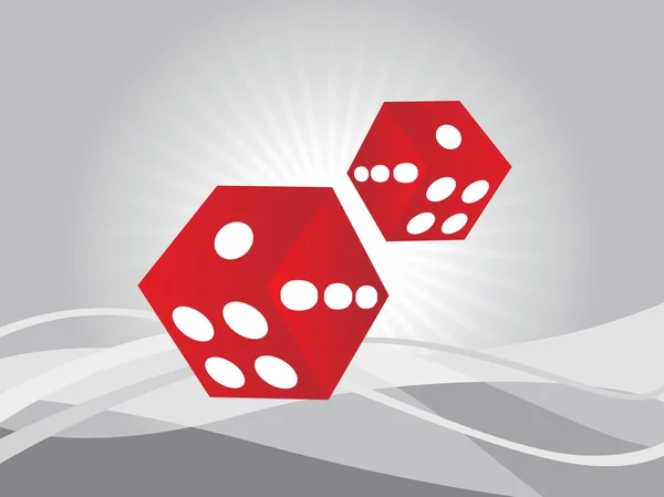 Red abstract vector dice — Stock Vector
