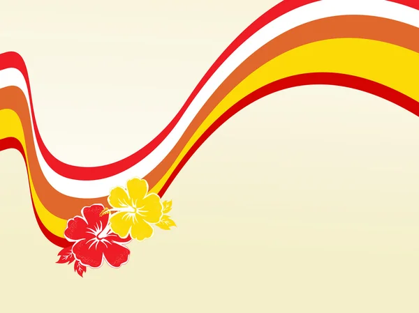 Красные и желтые волны с двумя цветами — стоковый вектор