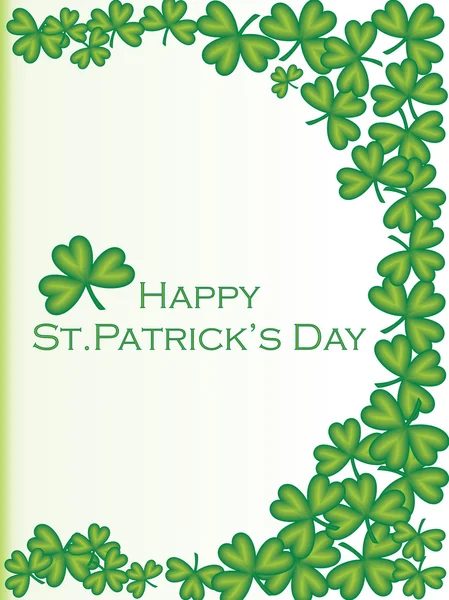 St. patricks day decorated with clover — Stock Vector