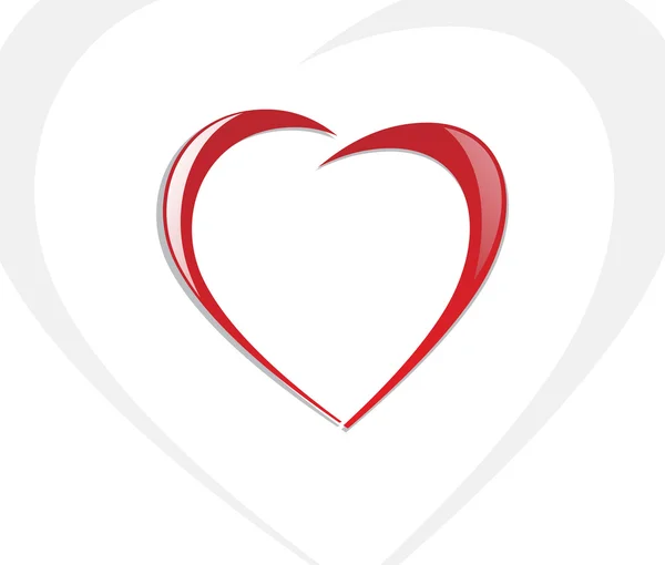 Καρδιά κόκκινο εικονίδιο του φορέα — Διανυσματικό Αρχείο