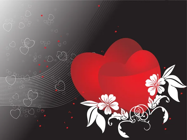Coeur couple rouge — Image vectorielle