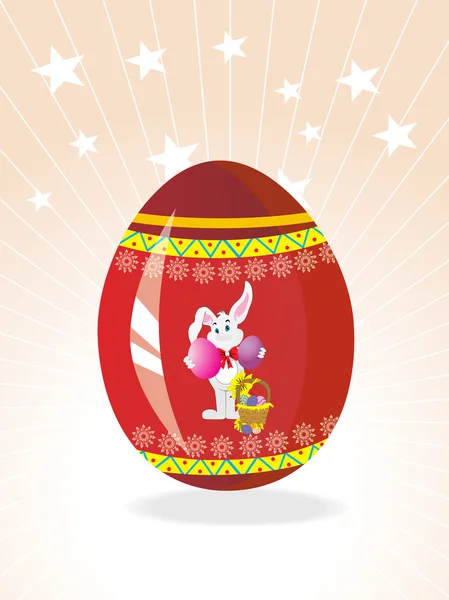 Red egg background — Stock Vector
