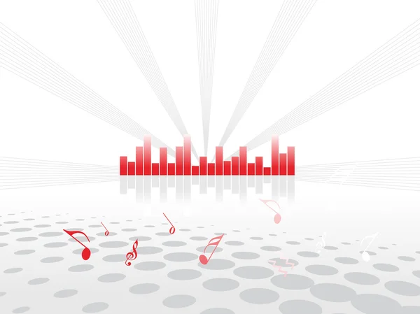 Barre d'égalisation rouge vecteur, illusion — Image vectorielle