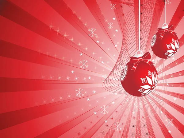 Kırmızı vektör Noel top, illüstrasyon — Stok Vektör