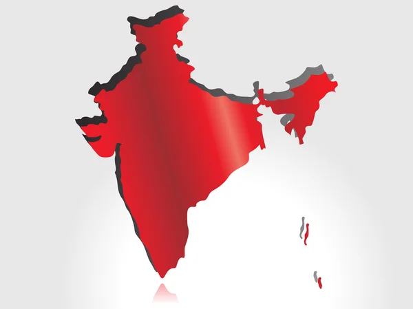 Χάρτης που δείχνει την sacrifies της Ινδίας — Διανυσματικό Αρχείο
