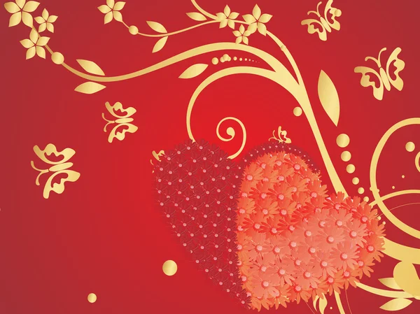 Rode valentines achtergrond — Stockvector