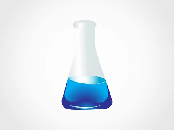 Retorte com química azul —  Vetores de Stock