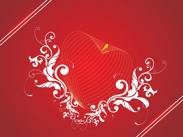 Eléments concept amour en rouge — Image vectorielle
