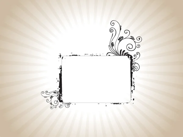 Grunge cadre écuyer en gris — Image vectorielle