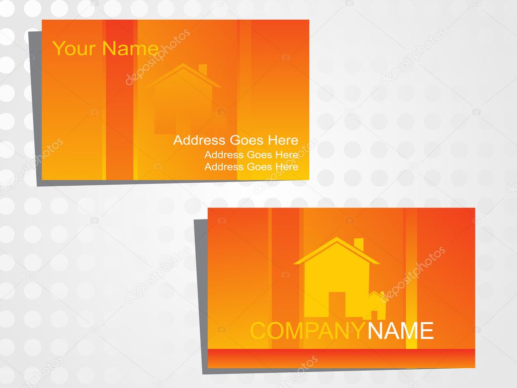 Real state business card with logo_19