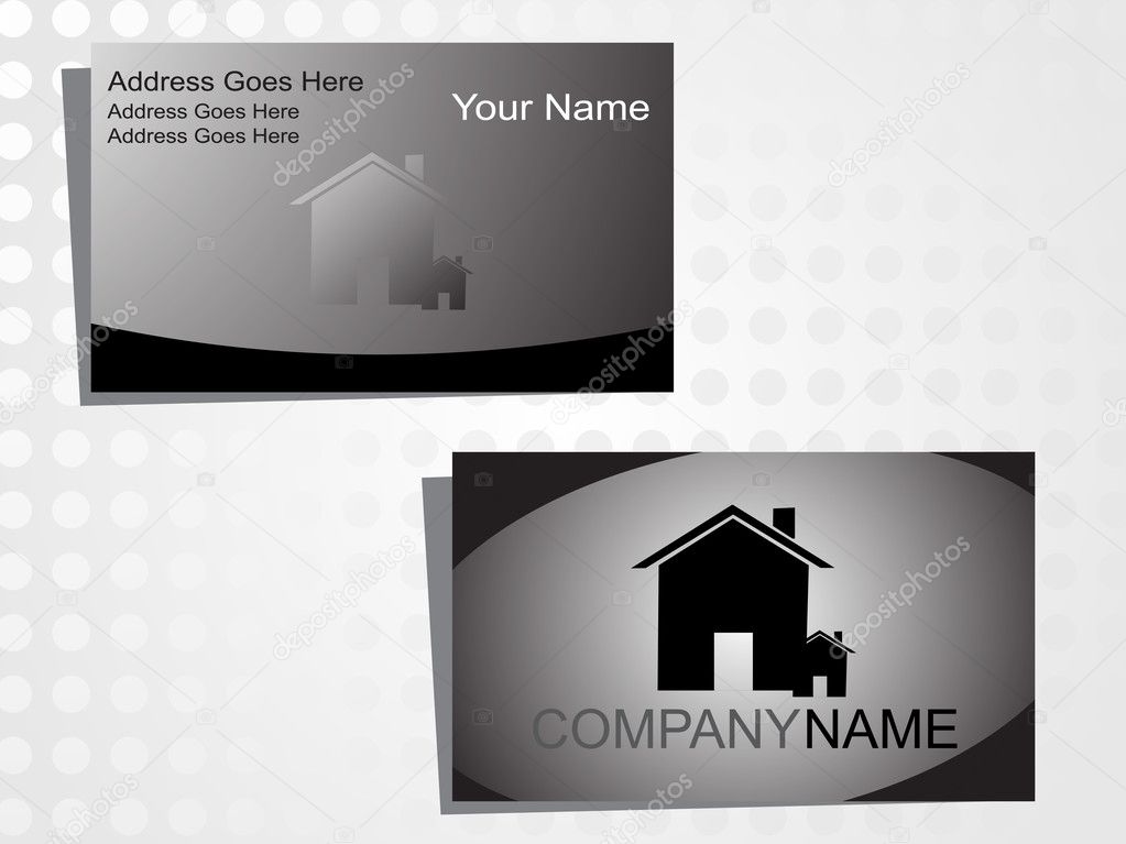 Real state business card with logo_1