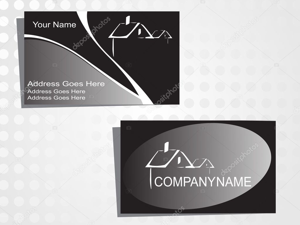 Real state business card with logo_16