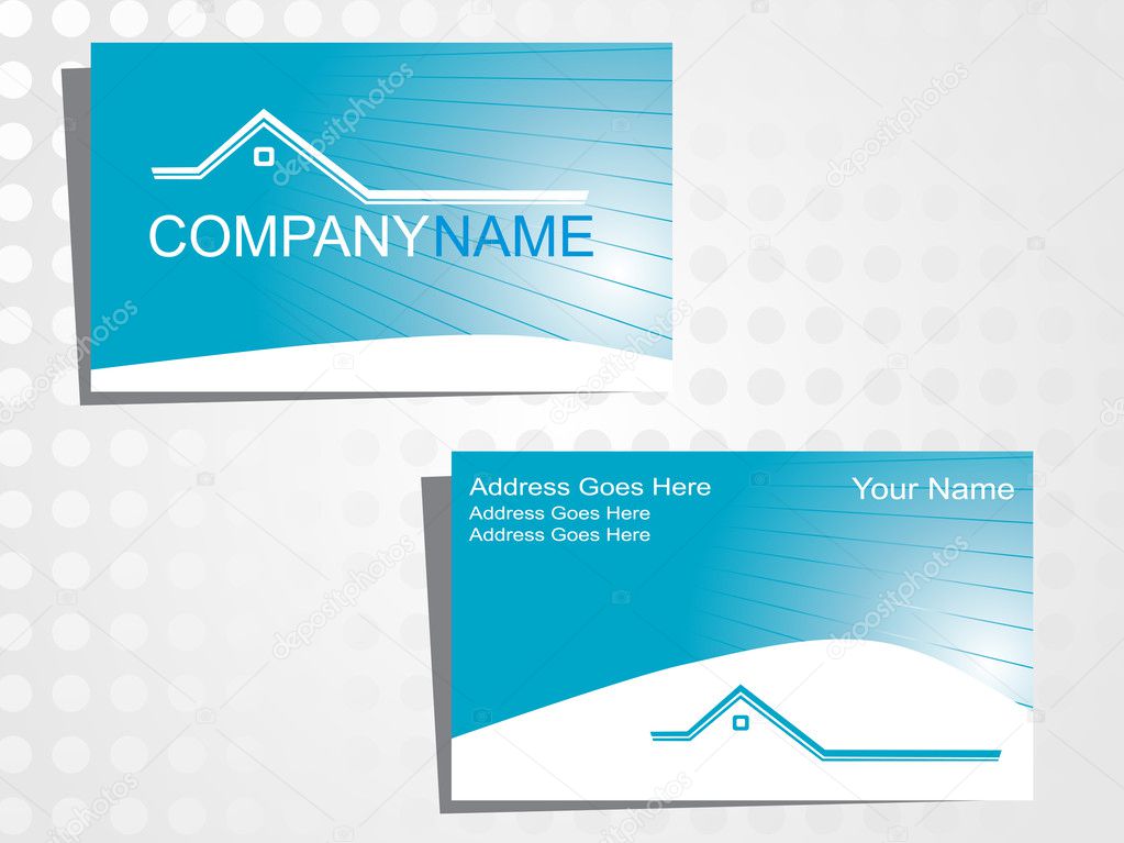 Real state business card with logo_32