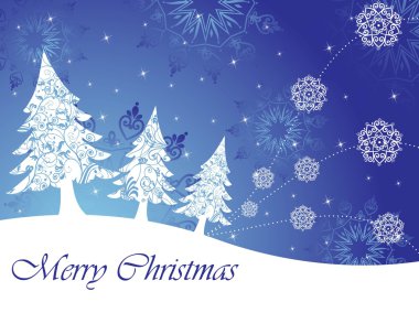 Background with christmas tree clipart